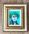 Cream Vintage Original Abstract Portrait on Canvas For Sale - Image 8 of 12