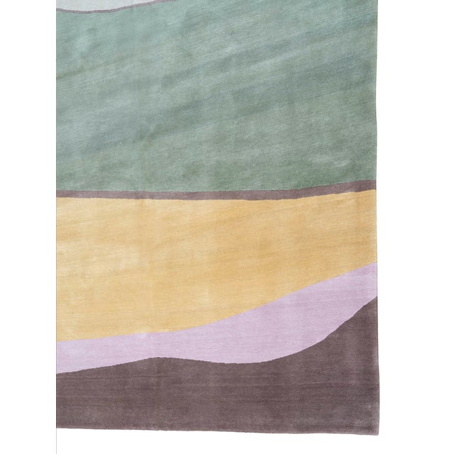 Beige Large Hand-Knotted Pure Wool Rug, 2000s For Sale - Image 8 of 18