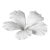 White Bone China Hibiscus Flower Wall & Table Décor, Set of 3 For Sale