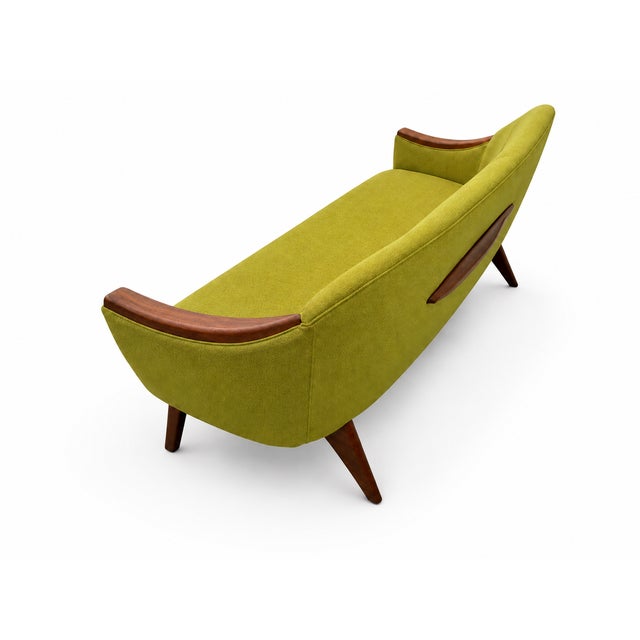 Adrian Pearsall Sofa with Walnut Arms (model 1810-S) Adrian Pearsall's sofas tend to be quite long, but this one (model...