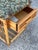 Antique Tapestry Covered Rattan Side Table For Sale - Image 9 of 9
