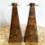Celebrate tradition with this exquisite pair of Israeli olive wood Shabbat candlestick holders. Featuring a geometric,...