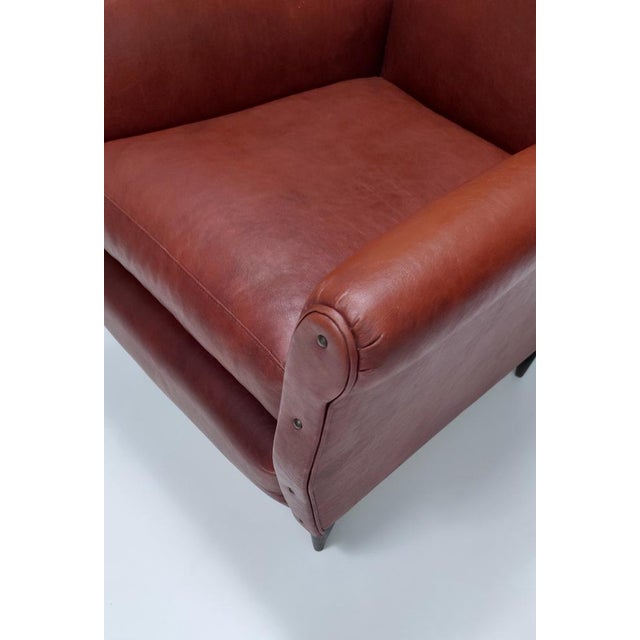 Mod. 512 Skai Wingback Chair attributed to Gio Ponti for Isa Bergamo, 1950s For Sale - Image 10 of 13