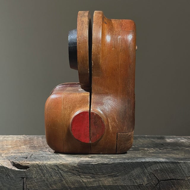 Vintage Modernist Hand Carved Wooden Foundry Mold For Sale - Image 4 of 10