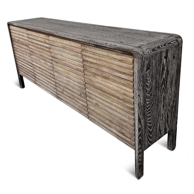 2020s Gentry Two-Tone Elm Waterfall Sideboard For Sale - Image 5 of 8