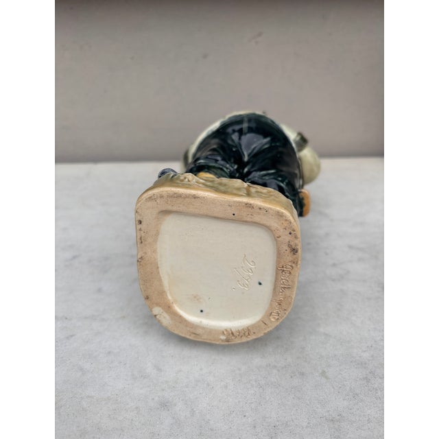 Gray Majolica German Dog Bottle, Circa 1890 For Sale - Image 8 of 8