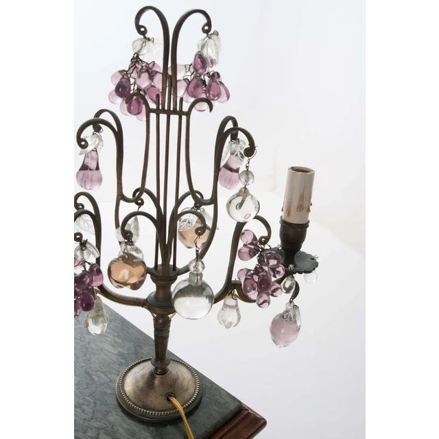Purple French 19th Century Candelabra Table Lamps - A Pair For Sale - Image 8 of 10