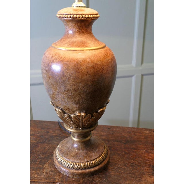 Large Italian Simulated Marble Table Lamp, 1960s For Sale - Image 4 of 10