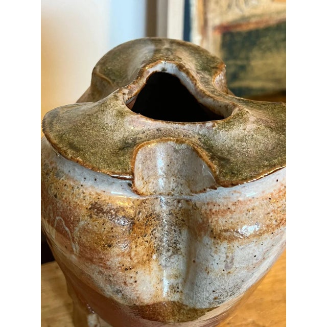 Mid-Century Modern Vintage 1970s Studio Pottery Vase For Sale - Image 3 of 7