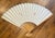 Large Chinese figural wall fan from the 1970s. Constructed of heavy paper and wood, with silkscreen art work. There are...