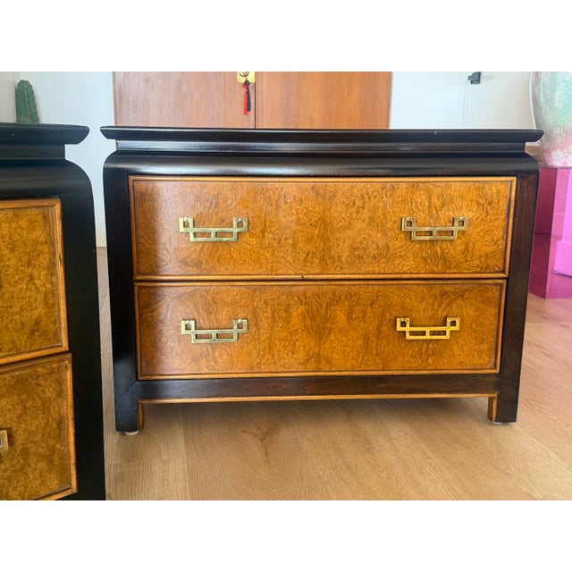 Chinoiserie Late 20th Century Century Chin Hua by Raymond Sabota Chinoiserie Bedroom Chest Drawers, 2 Pieces For Sale - Image 3 of 8