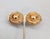 Napier Vintage 1971 Signed Napier Egyptian Revival Round Goldtone Clip Earrings-2 Pieces For Sale - Image 4 of 7