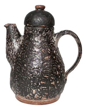 Rustic Studio Ceramic Coffee Pot by Helma Klett, Fredelsloh, Germany, 1970s