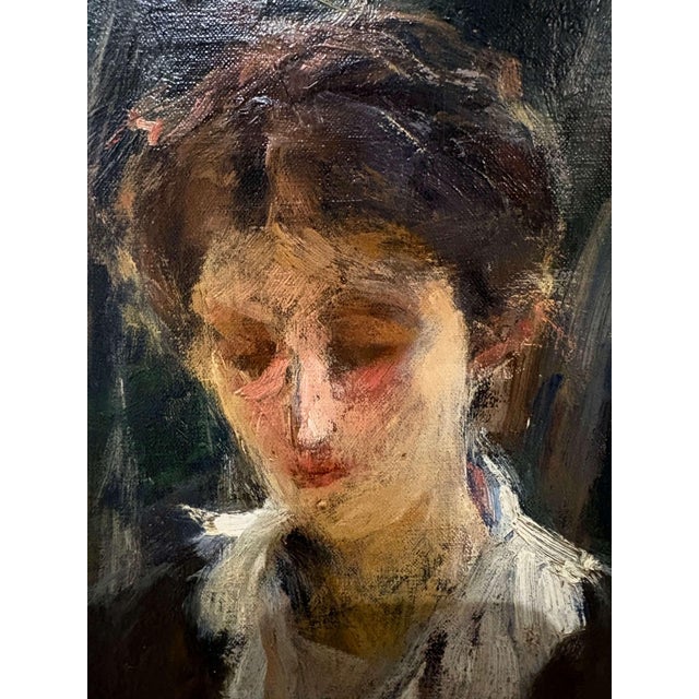 Francesco Galante, The Young Mother, Neapolitan School, Early 20th Century, Oil on Canvas For Sale - Image 5 of 11