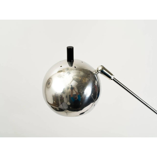 Chrome Chrome Floor Lamp With Adjustable Arms For Sale - Image 8 of 9