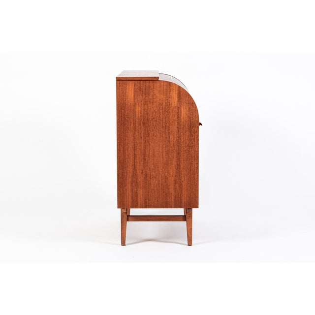 Mid-Century Teak Rolltop Secretary Desk by Egon Ostergaard, Made in Sweden For Sale - Image 10 of 12