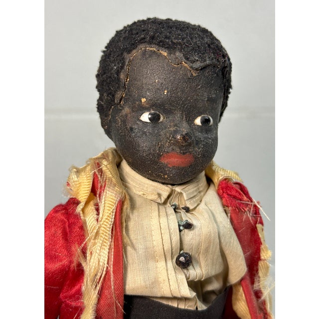 Rare Antique Early 1800s Handmade African American Boy Doll Sculpture Figure For Sale - Image 11 of 15