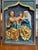 Rustic Late Gothic Polychromed Wooden Triptych Relief of Madonna and Child with Saints, 15th–16th Century For Sale - Image 3 of 18