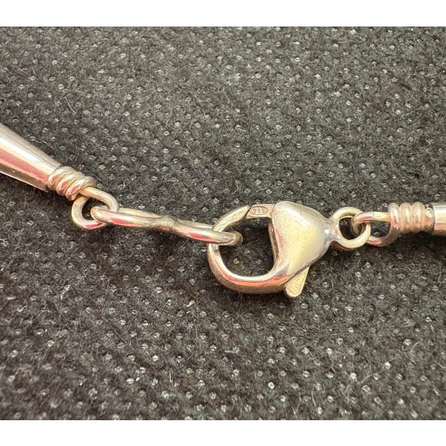 Late 20th Century Sterling Silver 6.9mm Navajo Pearl Beaded Necklace 22in Long For Sale - Image 9 of 11