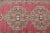 1950s 1950s Faded Rose and Dark Slate Border, Low Pile Distressed Turkish Rug For Sale - Image 5 of 10