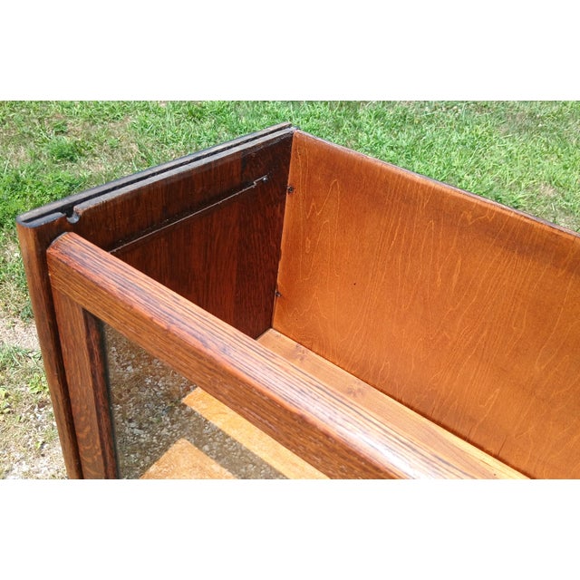 Antique Gunn 4 Sections Barrister Bookcase Quarter Sawn Oak With Red Triangle Label 1910s For Sale - Image 11 of 17