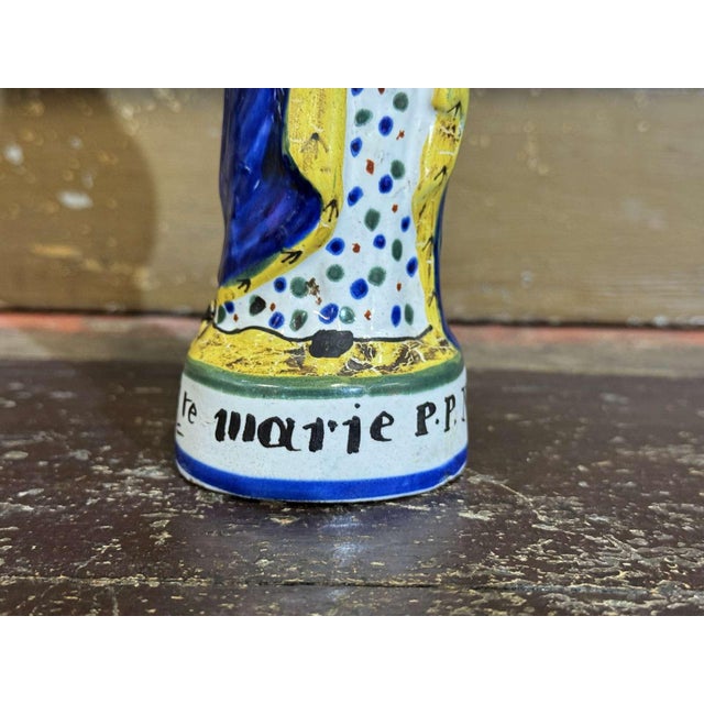 Saint Mary in Quimper Earthenware, 1800s For Sale - Image 5 of 13