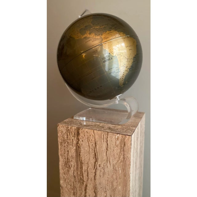 Replogle Diamond Marquise 12” Diameter World Globe on Lucite Stand For Sale In Tampa - Image 6 of 6