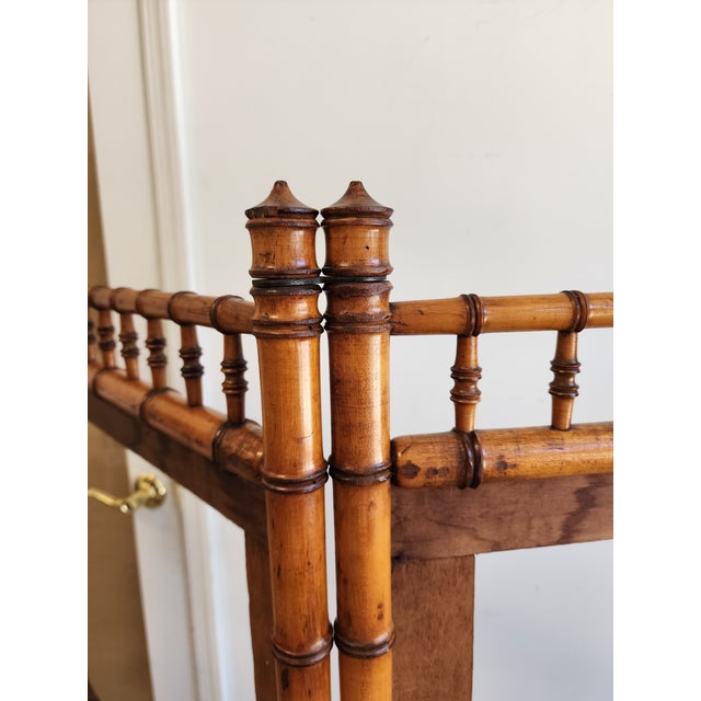 Antique 19th Century French Aesthetic Movement Faux Bamboo Room Divider/ Screen Frame For Sale - Image 9 of 18