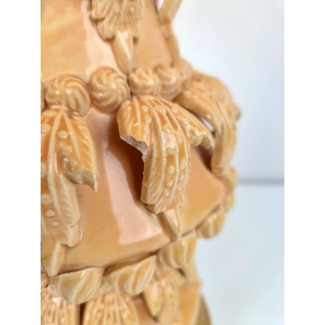 Wood Ceramic Table Lamp by Cerámica Bondia Manises, Spain, 1960 For Sale - Image 7 of 9