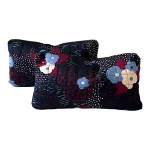 Pair of Vintage Fabric Lumbar Pillow Covers