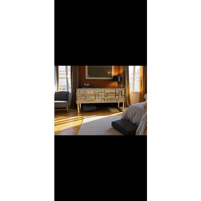 Sideboard in Gold and Brass Glass from Justfurnituress SRL For Sale - Image 12 of 18