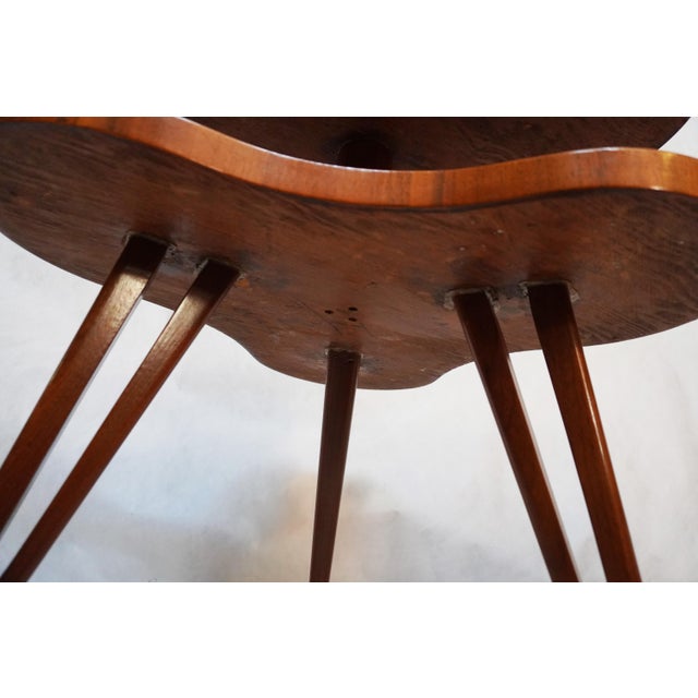 Wood Pair of Mid-Century Three Leaf Clover / Cloud Side Tables For Sale - Image 7 of 18