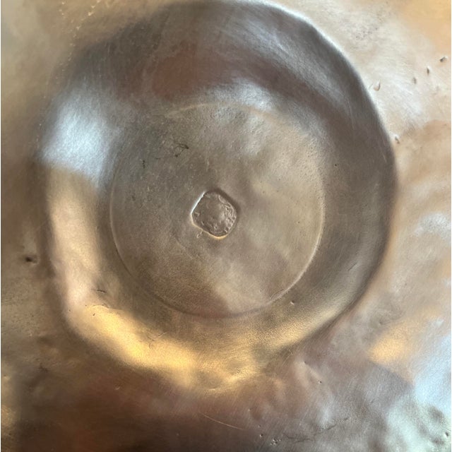 Pewter Platter Made in Italy, Initials v R Hallmarked by Artisans For Sale In San Antonio - Image 6 of 9