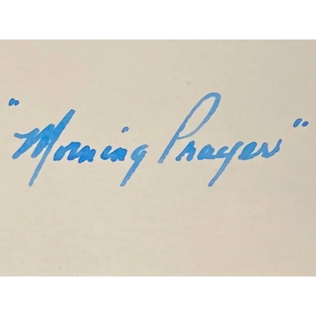 1990s Clemence Wescoupe "Morning Prayer" Acrylic Painting, Framed Indigenous Art For Sale - Image 9 of 9