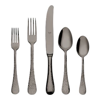 Mepra Epoque 5-Piece Flatware Set, Oro Black For Sale