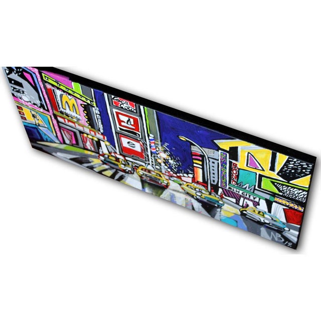 2010s "Times Square" Acrylic Painting by Natalia Bessonova Bold Contemporary 24x12 Patterns Nyc Taxi For Sale - Image 5 of 5