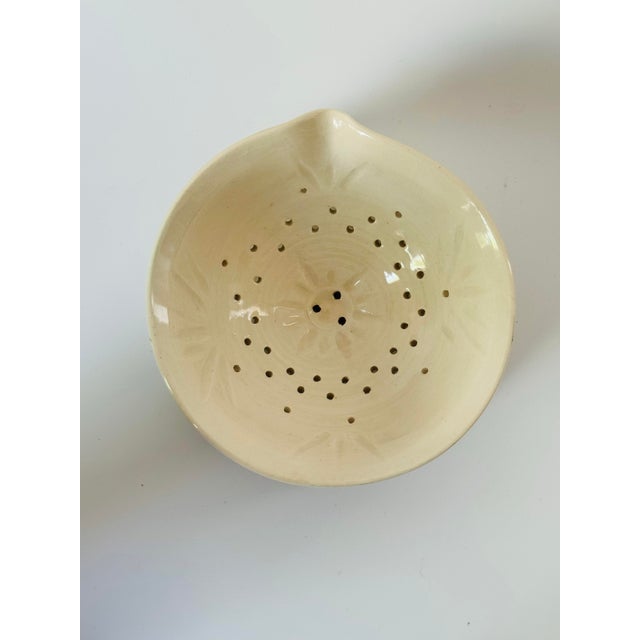 Signed Studio Pottery Colander and Catch Bowl Set – Hand-Painted Ceramic For Sale - Image 12 of 12