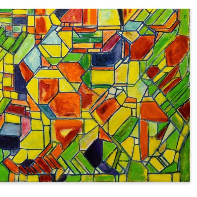 Reticulum is an original colored oil painting on canvas, realized in 1994 by the Italian artist Giorgio Lo Fermo. Hand-...