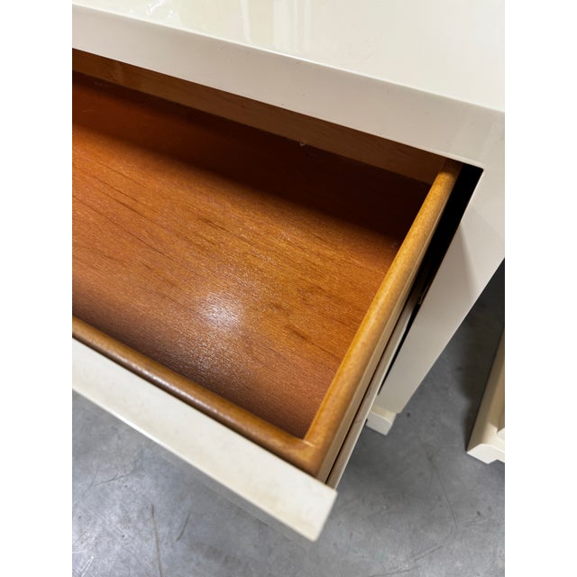 1980s Postmodern Lacquered Pair of Night Stands For Sale - Image 9 of 10