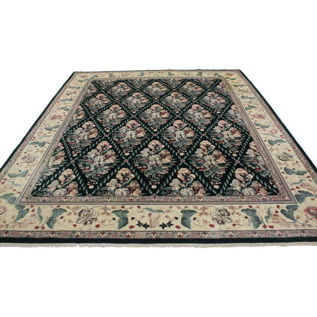 English Vintage Chinese Floral Rug - 07'10 x 09'06 For Sale - Image 3 of 4