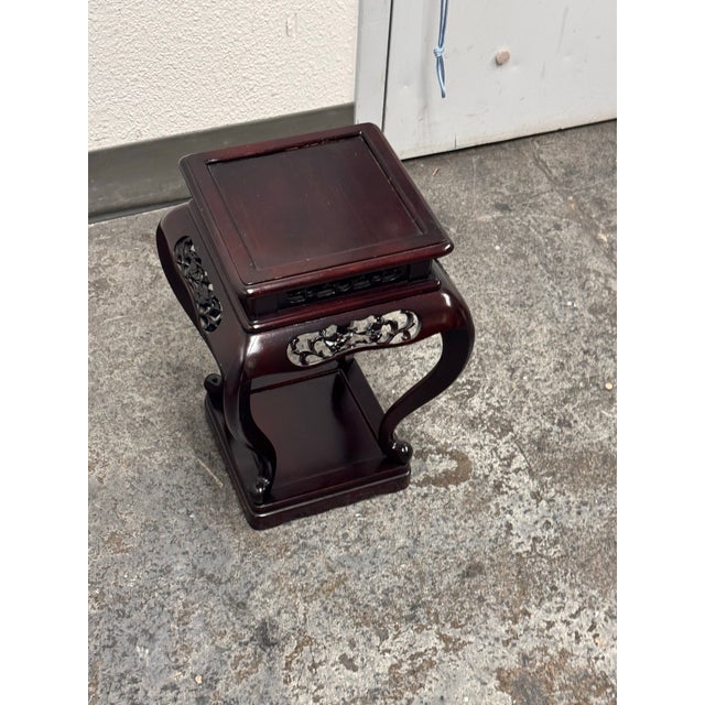 Brown Chinese Pedestal Stand For Sale - Image 8 of 12