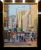 Alex Schaefer -Diamond District Busy Streets in Downtown LA -Oil painting Oil painting on canvas -Signed Frame size 28 x...
