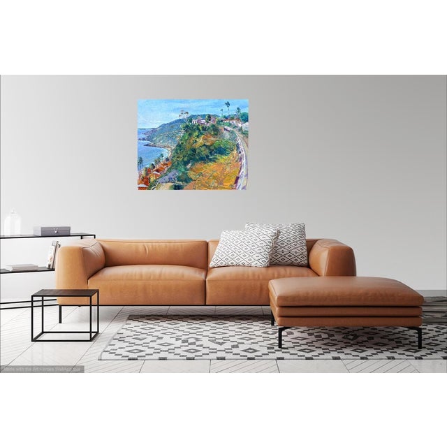 Fine art French Oil painting painted in Plein air in the Pacific Palisades community in Los Angeles. Excellent quality...