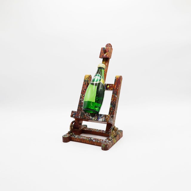 Wood Vintage Mexican Painted Wood Artist Easel For Sale - Image 7 of 17