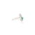 Metal Emerald & Diamond Heart Halo Toi Et Moi Bypass Ring in 14k White Gold Size 6 For Sale - Image 7 of 17