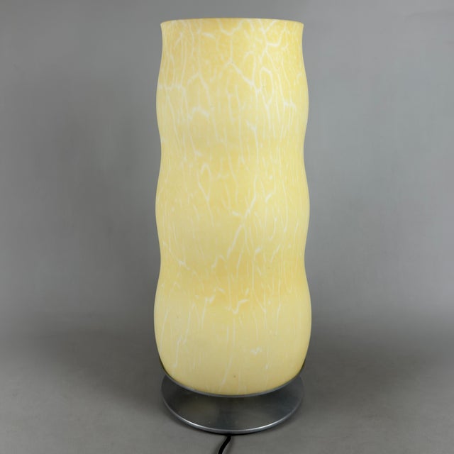 Large Modernist Opal Murano Glass Table Lamp For Sale - Image 4 of 13