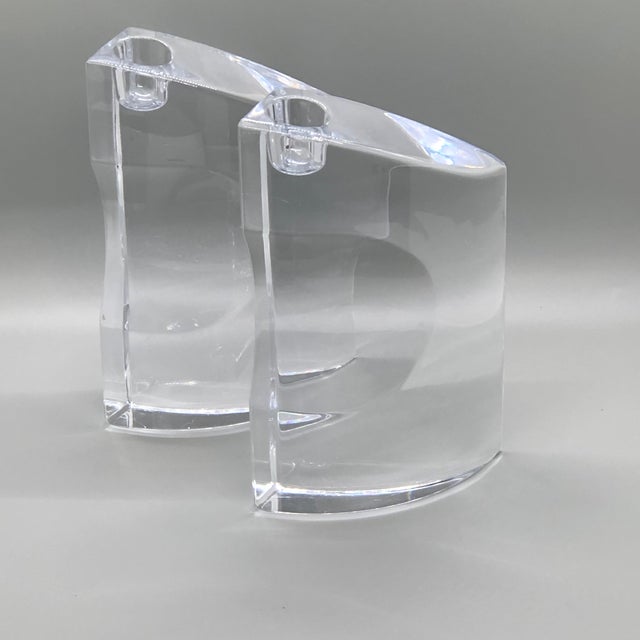 CHILL by Nambe Lead Crystal Pair Candle Stick Holders David Tisdale. Beautiful Set of Candle Stick Holders CHILL by Nambe...