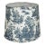 12" Navy Toile Drum Lamp Shade For Sale