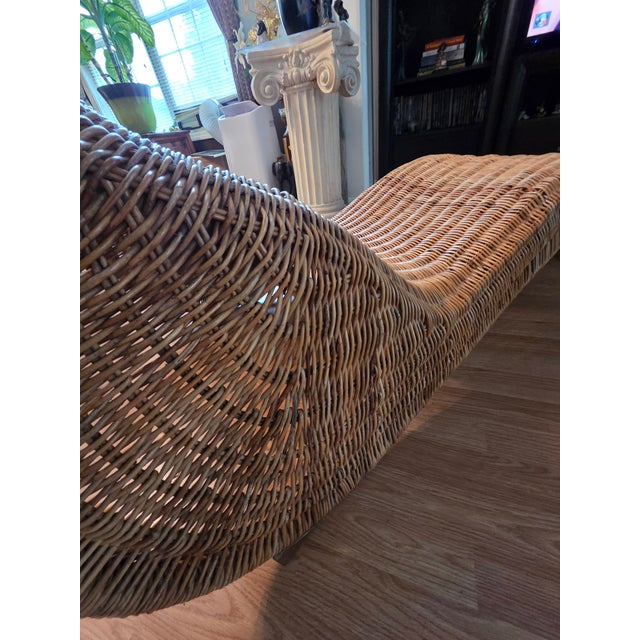 Chestnut Vintage Rattan Chaise Lounge by Carl Öjerstam for Ikea For Sale - Image 8 of 11