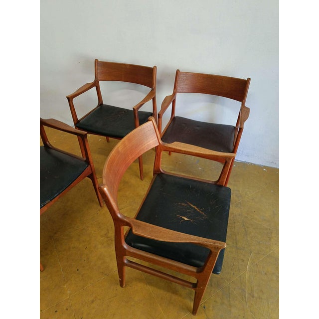 Danish Chairs by Aksel Bender Madsen, 1950s, Set of 4, in Very Good conditions. Designed 1950 to 1959 This piece has an...